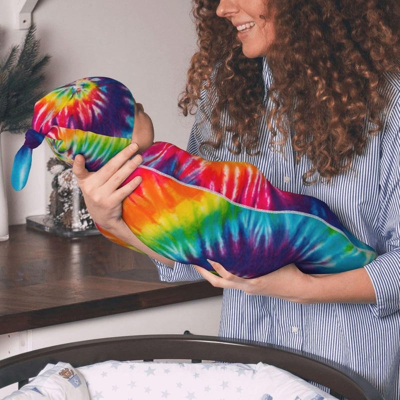 Figtihw Tie Dye Swaddle Blankets Newborn Receiving Blanket Baby Swaddle Wrap Soft Sleeping Sack for Baby Girls Boys - Image 5